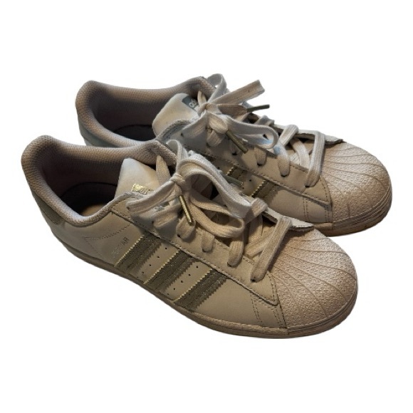 Adidas Superstar White and Silver Sneakers - Picture 4 of 11